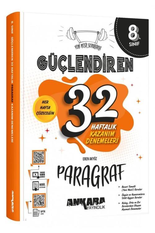 Ankara Yayınları 8. Sınıf Paragraf Güçlendiren 32 Haftalık Kazanım Denemeleri Ankara Yayıncılık