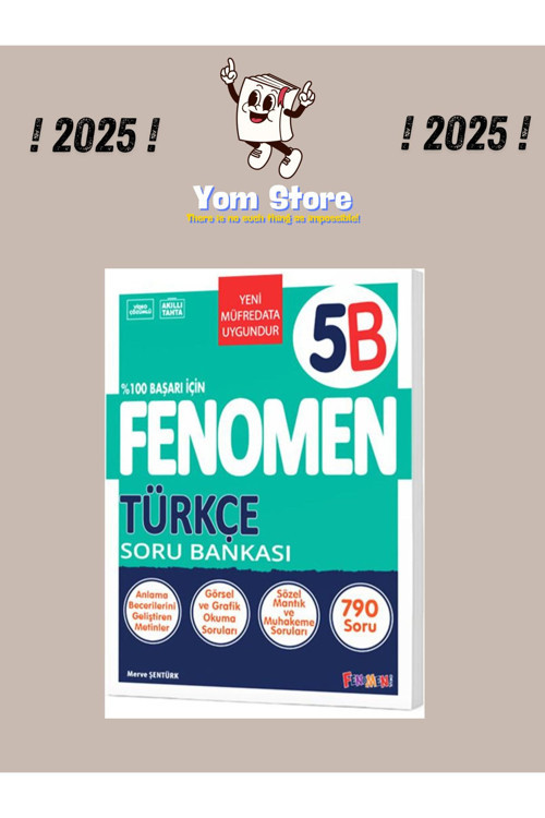 Fenomen Yayıncılık 5. Sınıf Türkçe (B) Soru Bankası 2025