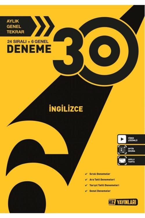 Hız Yayınları 6. Sınıf Ingilizce 30 Deneme