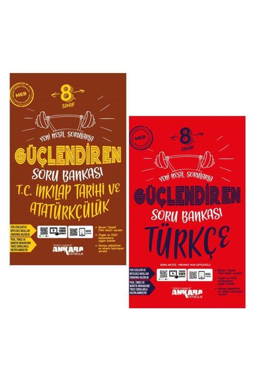 Ankara Yayıncılık 8. Sınıf Güçlendiren Türkçe + İnkilap Tarihi Soru Bankası Seti +