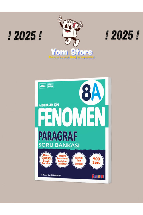 Fenomen Yayıncılık 8. Sınıf Paragraf (A) Soru Bankası 2025