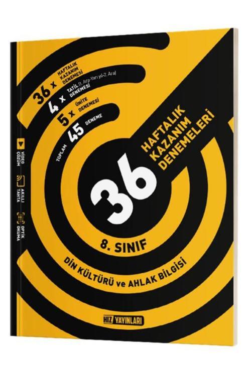 Hız Yayınları 8. Sınıf Din Kültürü Ve Ahlak Bilgisi 36 Haftalık Kazanım Denemeleri