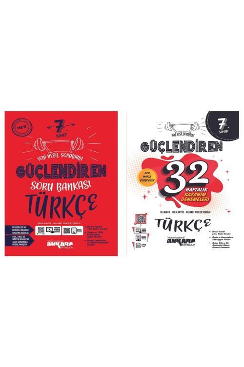 Ankara Yayıncılık Ankara Yayınları 7. Sınıf Türkçe Güçlendiren Soru Bankası + 32 Haftalık Güçlendiren Kazanım Denemesi