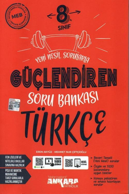 Ankara Yayıncılık 8. Sınıf Güçlendiren Türkçe Soru Bankası - 2022
