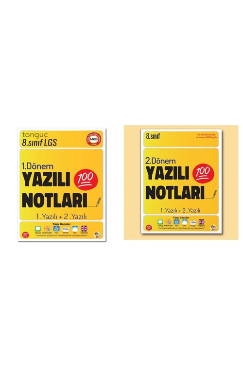 Tonguç Yayınları 8. Sınıf 1 Ve 2. Dönem Yazılı Notları