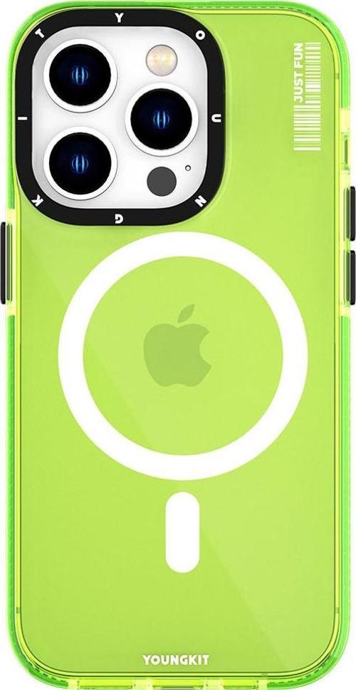 iPhone 14 Pro Uyumlu Kılıf Magsafe Kablosuz Şarj Özellikli Crystal Color Serisi Kapak