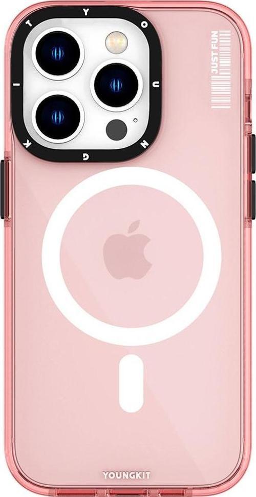 iPhone 14 Pro Uyumlu Kılıf Magsafe Kablosuz Şarj Özellikli Crystal Color Serisi Kapak