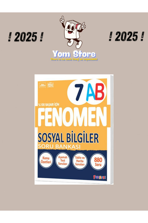 Fenomen Yayıncılık 7. Sınıf Sosyal Bilgiler (A/B) Soru Bankası 2025