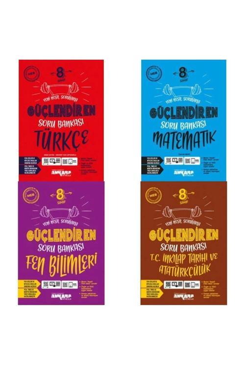 Ankara Yayıncılık 8. Sınıf Güçlendiren Matematik+Türkçe+Fen+İnkilap Tarihi Soru Bankası + Hediyeli