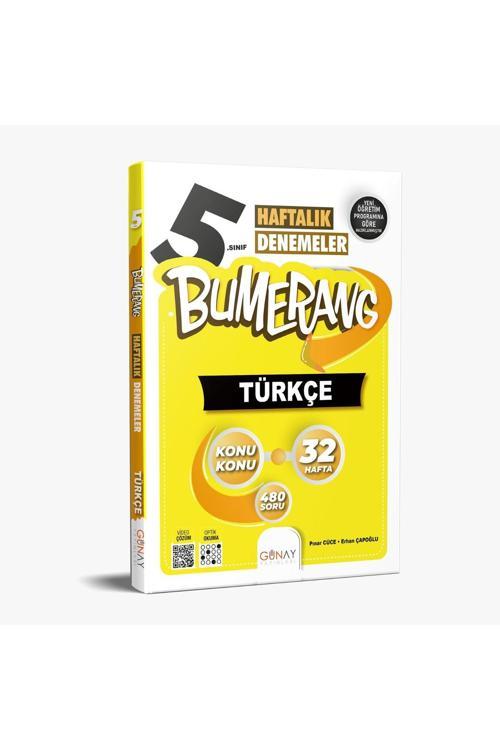 Günay Yayınları 2024 - 2025 Müfredat 5.Sınıf Yeni Nesil Bumerang 32 Haftalık Türkçe Denemelerı