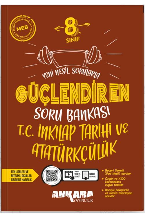 Ankara Yayıncılık 8. Sınıf Güçlendiren Inkılap Tarihi Soru Bankası Yeni 2024-2025 Güncel Baskı