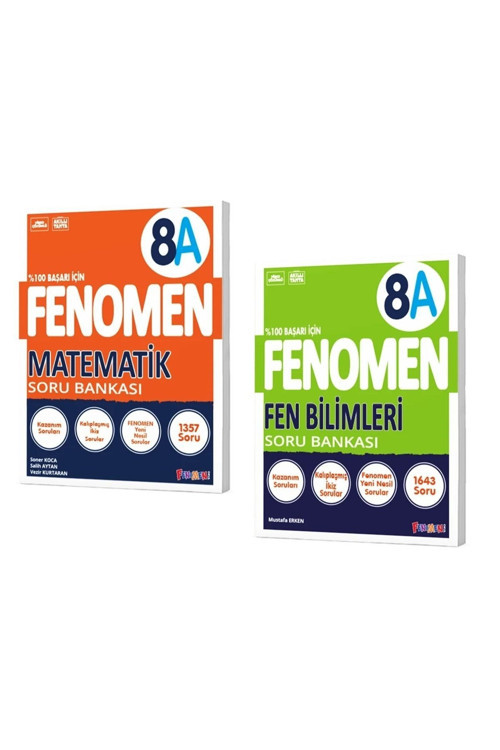 Fenomen Yayıncılık 8.Sınıf 8 Matematik A Soru Bankası+8 Fen Bilimleri A Soru Bankası