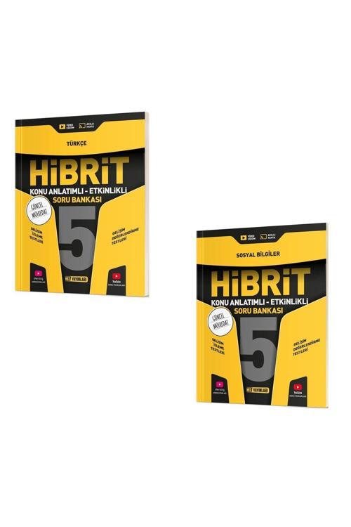 Hız Yayınları 5. Sınıf Hibrit Türkçe+Sosyal Bilgiler Konu Anlatımlı Etkinlikli Soru Bankası Seti (2 Kitap)