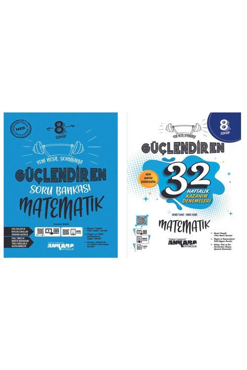 Ankara Yayıncılık 8. Sınıf Matematik Güçlendiren Soru Bankası + 32 Haftalık Güçlendiren Deneme