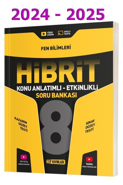 Hız Yayınları 8. Sınıf Hız 2024-2025 Lgs Hibrit Fen Bilimleri Soru Bankası