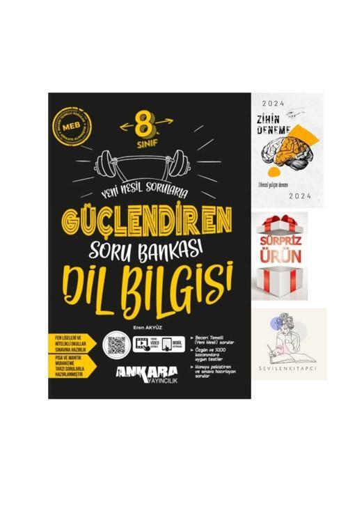 Ankara Yayıncılık Ankara 8. Sınıf Dil Bilgisi Güçlendiren Soru Bankası Deneme Süpriz Hediye