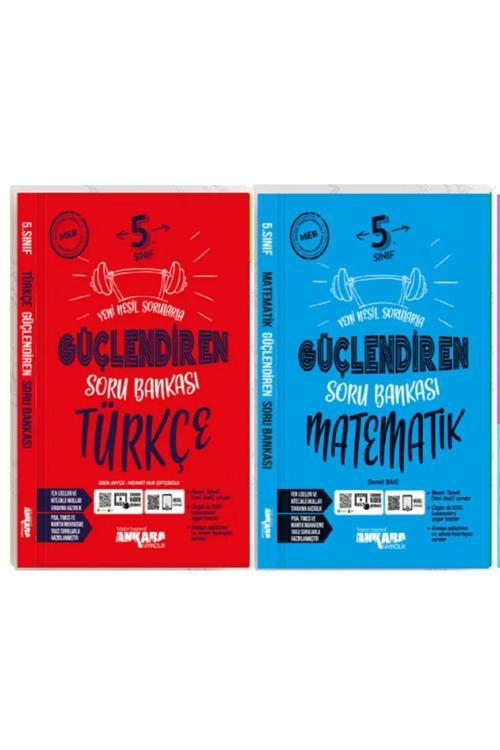 Ankara Yayıncılık 2024 Güncel 5. Sınıf Matematik Ve Türkçe Güçlendiren Soru Bankası İkili Set 