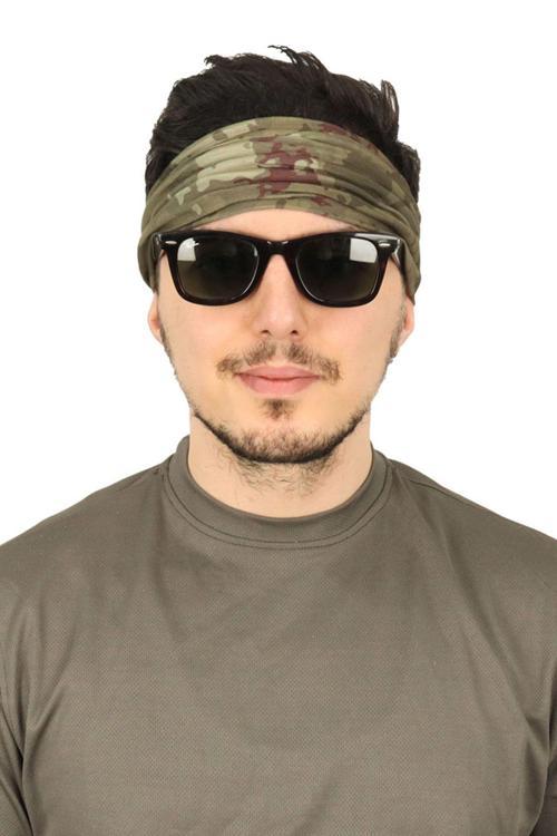 Tactical Askeri Bandana Buff - 17 Şekilde Kullanılabilen Model - Bej Siyah Kamuflaj