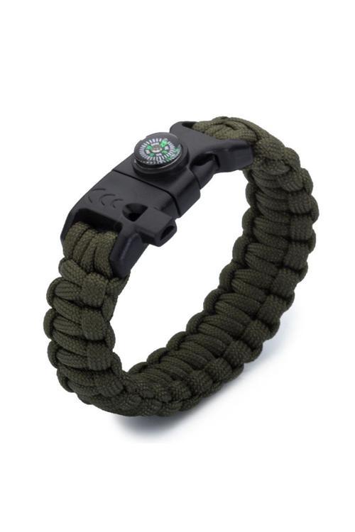 Pusulalı - Magnezyum Çubuklu Paracord Bileklik