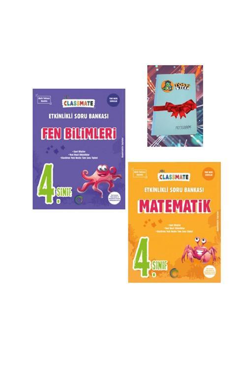 Okyanus Yayınları 4. Sınıf Classmate Fen Bilimleri + Matematik Etkinlikli Soru Bankası ( Not Defteri Hediye)
