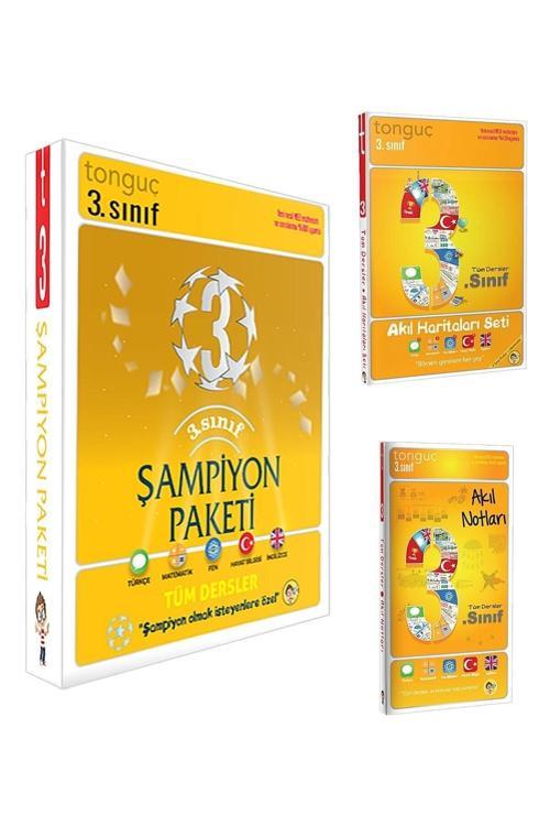 Tonguç Akademi 3. Sınıf Şampiyon Paketi (4 Kitaplı Baskı) Akıl Notları Ve Haritaları