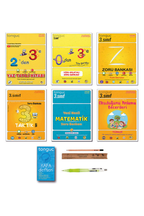 Tonguç Akademi 3. Sınıf 2 Den 3 E Hazırlık Tekrar Seti - Şampiyon Paketi Taktikli Zoru Bankası Full Set 6 Kitap