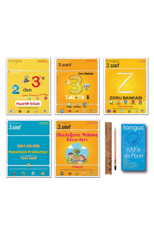 Tonguç Akademi 3. Sınıf 2 Den 3 E Hazırlık Tekrar Kitabı - Şampiyon Paketi Zoru Taktikli Full Set 5 Kitap