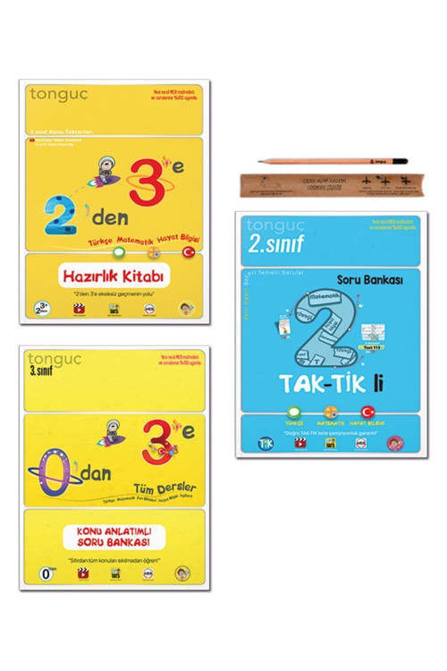 Tonguç Akademi 3. Sınıf 2 Den 3 E Hazırlık Tekrar Seti 2. Sınıf Taktikli Soru Bankası Tüm Dersler 3 Kitap Komisyon