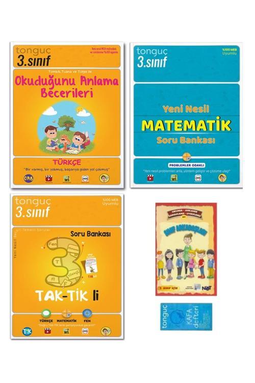 Tonguç Akademi 3. Sınıf Türkçe Okuduğunu Anlama Becerileri+Yeni Nesil Matematik Taktikli Soru Bankası İle Hikaye K.