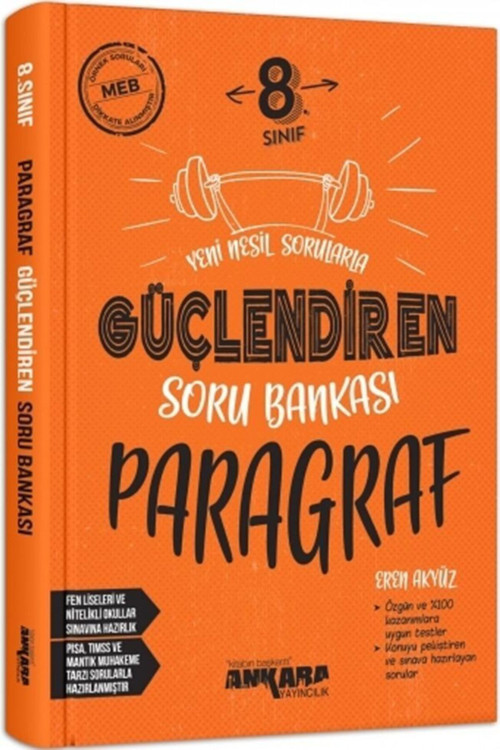 Ankara Yayınları Ankara 8. Sınıf Lgs Güçlendiren Paragraf Soru Bankası (2024-2025)