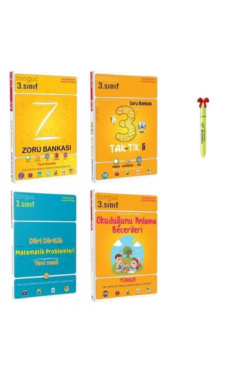 Tonguç Yayınları 3.Sınıf Zoru,3 Taktikli Soru Bankası, Dört Dörtlük Matematik Ve Okuduğunu Anlama