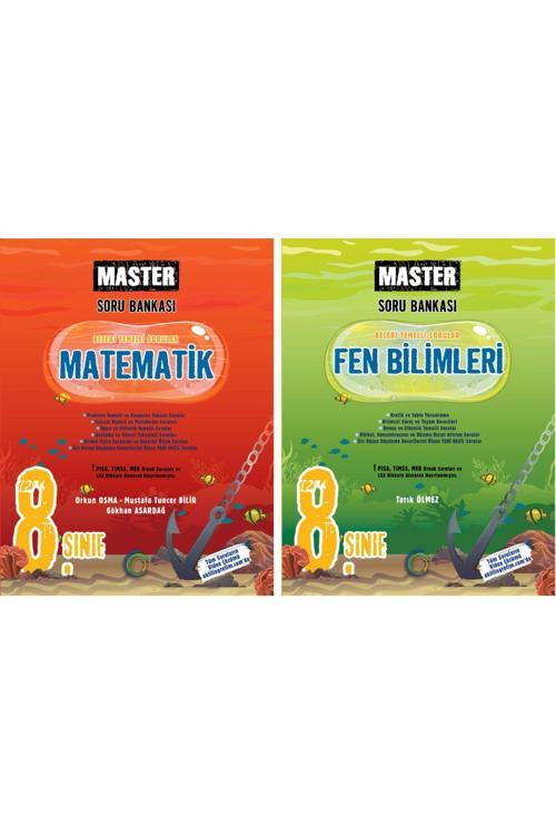 Okyanus Yayıncılık 8. Sınıf Master Matematik Soru Bankası + Master Fen Bilimleri Soru Bankası Seti (2 Kitap)