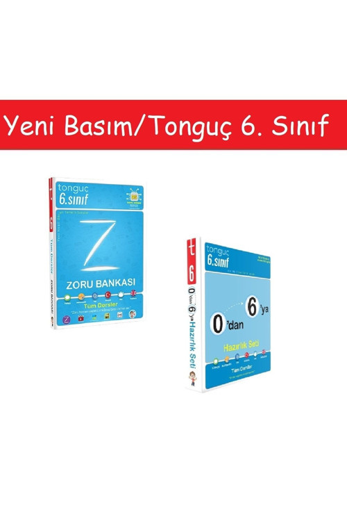 Tonguç Akademi 6. Sınıf Zoru Bankası Tüm Dersler & 0'Dan 6'Ya Konu Anlatımlı Soru Bankası Seti