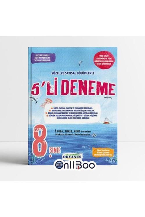 Okyanus Yayınları 8. Sınıf Lgs 5'Li Genel Deneme Sayısal Ve Sözel Bölümlerle - 2020-2021 Basımı