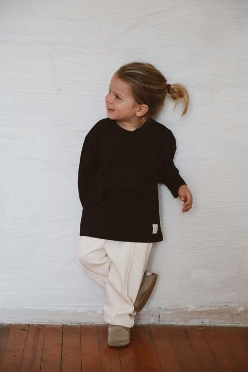Ohlalakoala Siyah Basic Uzun Kollu T-Shirt 6-12 Ay