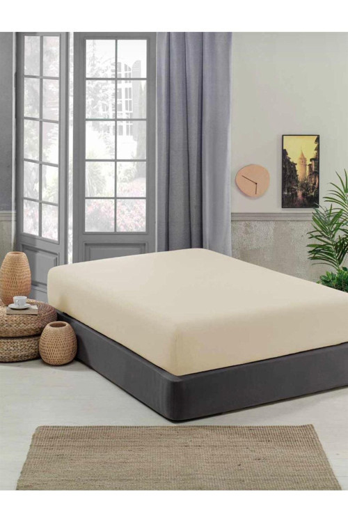 Düz Pamuklu Ütülenebilir Bambu Kumaş Penye Lastikli Çarşaf Betsey001453