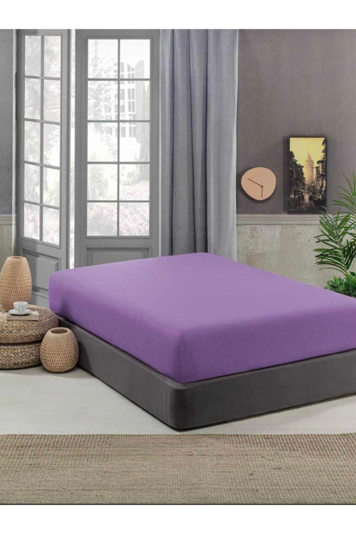 Düz Pamuklu Ütülenebilir Bambu Kumaş Penye Lastikli Çarşaf Betsey001453