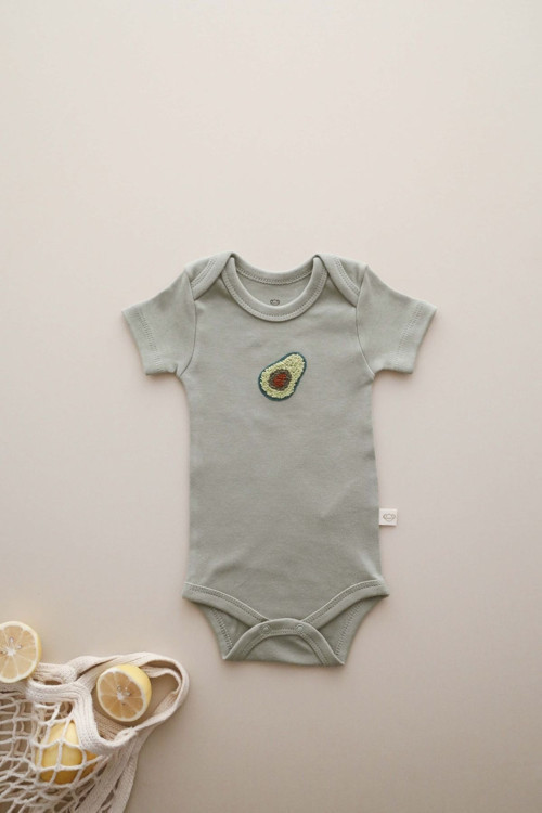 Ohlalakoala Avokado Nakışlı Çıt Çıtlı Body-Zıbın 0-3 Ay