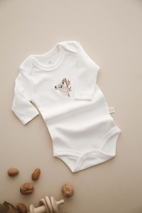 Ohlalakoala Koala Nakışlı Uzun Kollu Body 3-6 Ay