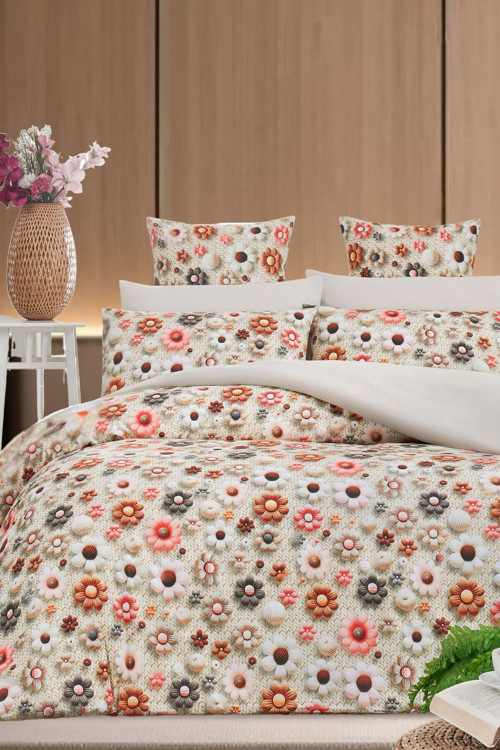 Flowers Pure Nevresim Seti %100Pamuksheri888New202521