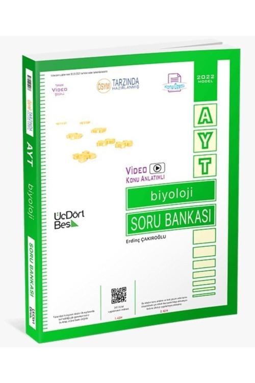 Üçdörtbeş Yayınları 345 - Ayt Biyoloji Soru Bankası 2022 Baskı