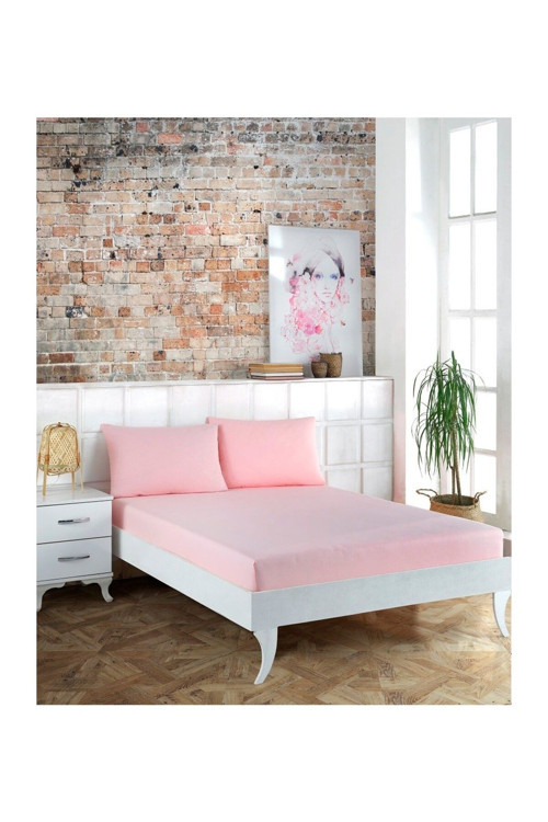 Tek Kişilik Lastiksiz Çarşaf Ve 1 Adet Yastık Kılıfı Beige88