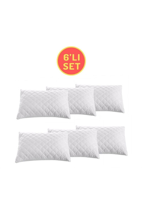 Sheri 6'Lı Set Yastık Koruyucu, Eco Pamuklu Yastık Alezi, 50 X 70 Cm Scttn8817788