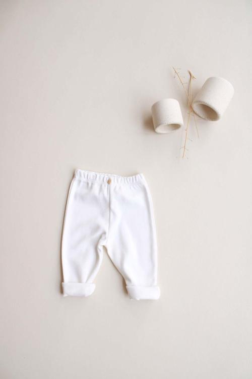 Ohlalakoala Beyaz Penye Tayt 0-3 Ay