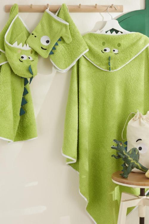 Bebek Little Dino Havlu Kundak Kese Set