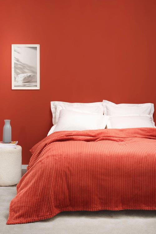 Joena Tek Kişilik Battaniye Terracotta
