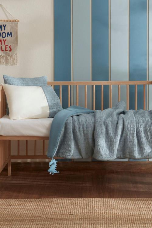 Bebek Harper %100 Pamuk Comfort Set Mavi