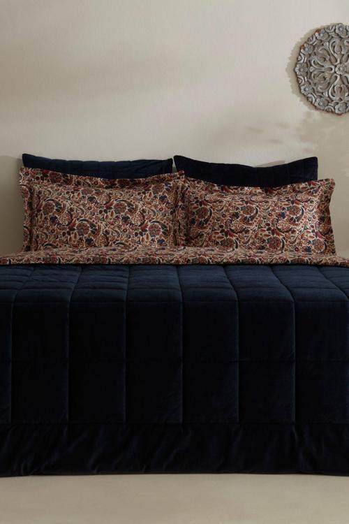Cassie Luxury Çift Kişilik Comfort Set/Uyku Seti Lacivert