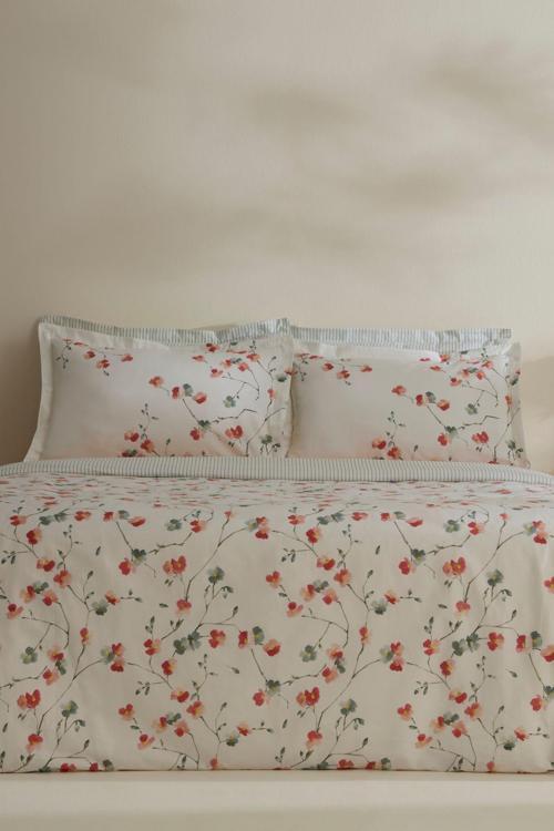 Lilian %100 Pamuk 120 Tel Çift Kişilik Saten Nevresim Takımı