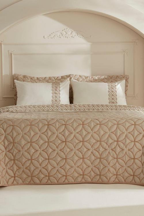 Spica Çift Kişilik %100 Pamuk Düet Set Bej